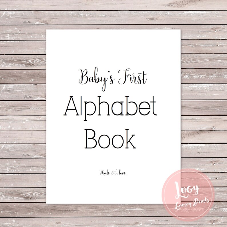 DIY Alphabet Book, Baby Shower, Instant Download - Etsy