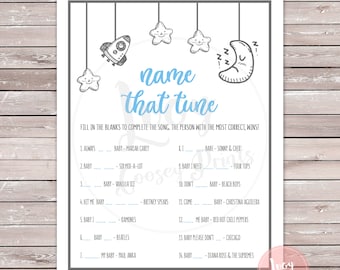 Name That Tune Printable Game Instant Download Baby Shower | Etsy