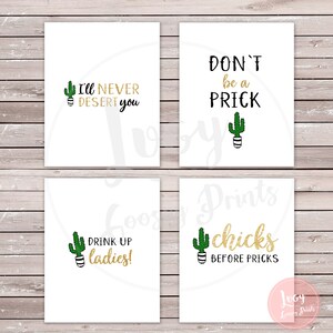 Bachelorette Party Signs - Desert / Cactus Theme - Instant Download - Printable Signs