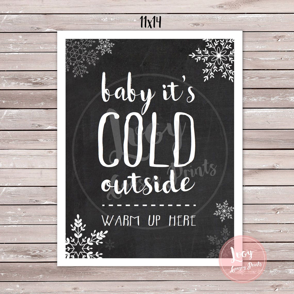 Baby It's Cold Outside Printable Sign Instant Download - Etsy España