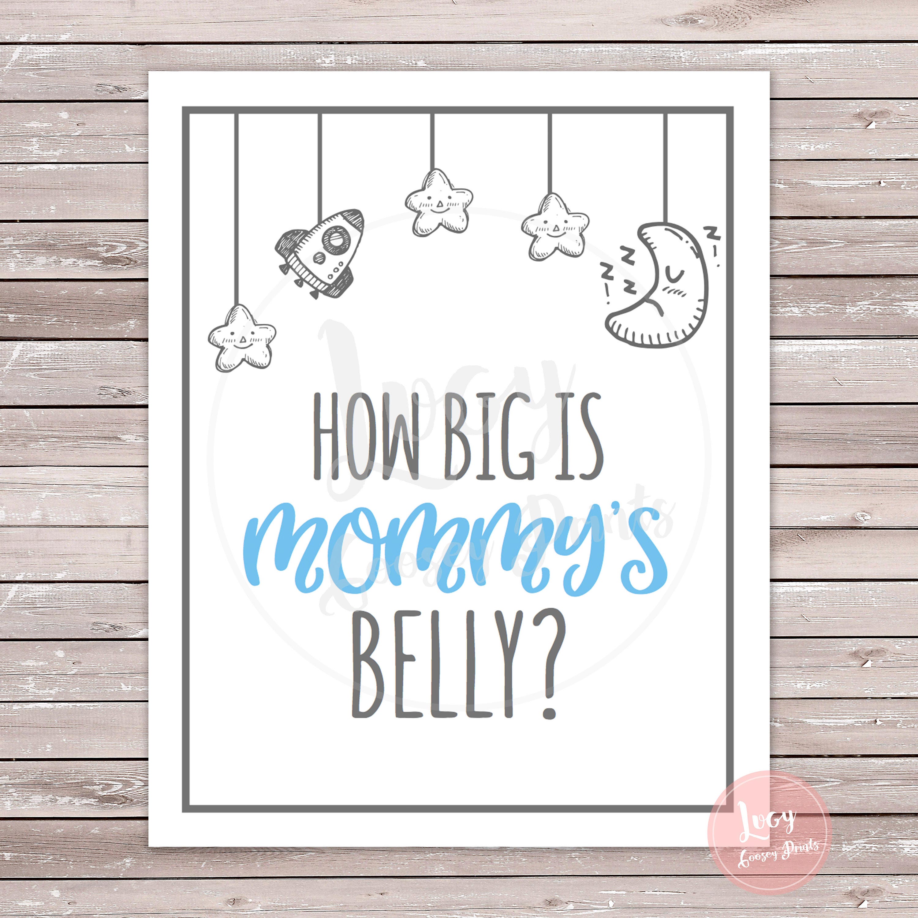 How Big Is Mommy S Belly Free Printable