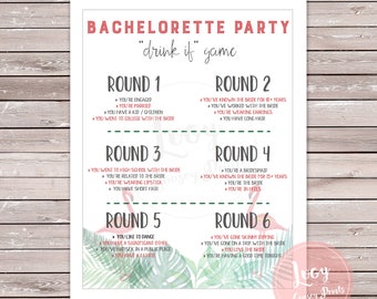Bachelorette Party Drinking Printable Game Cactus Theme | Etsy