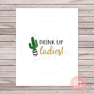 Bachelorette Party Signs - Desert / Cactus Theme - Instant Download - Printable Signs image 3