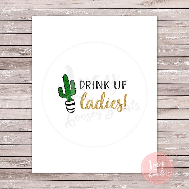 Bachelorette Party Signs - Desert / Cactus Theme - Instant Download - Printable Signs image 3