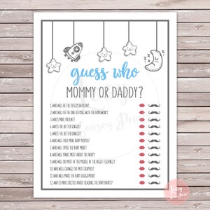 Guess Who Printable Game - Instant Download - Baby Shower Game