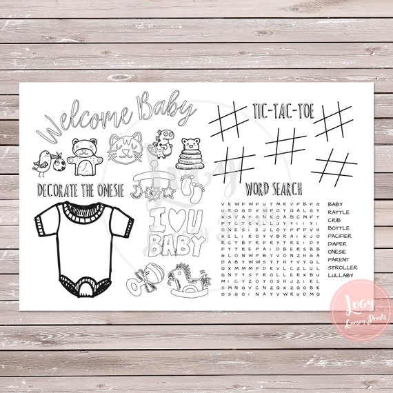 baby shower activities for kids