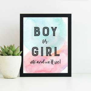 Gender Reveal Sign - Instant Download - Printable Sign - Baby Shower / Baby Sprinkle