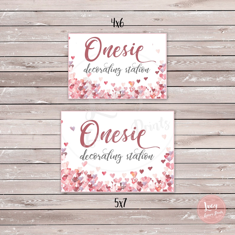 Onesie Decorating Station Sign - Instant Download - Baby Shower ...