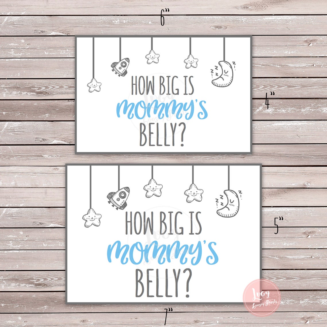How Big is Mommy's Belly Printable Sign Instant Etsy