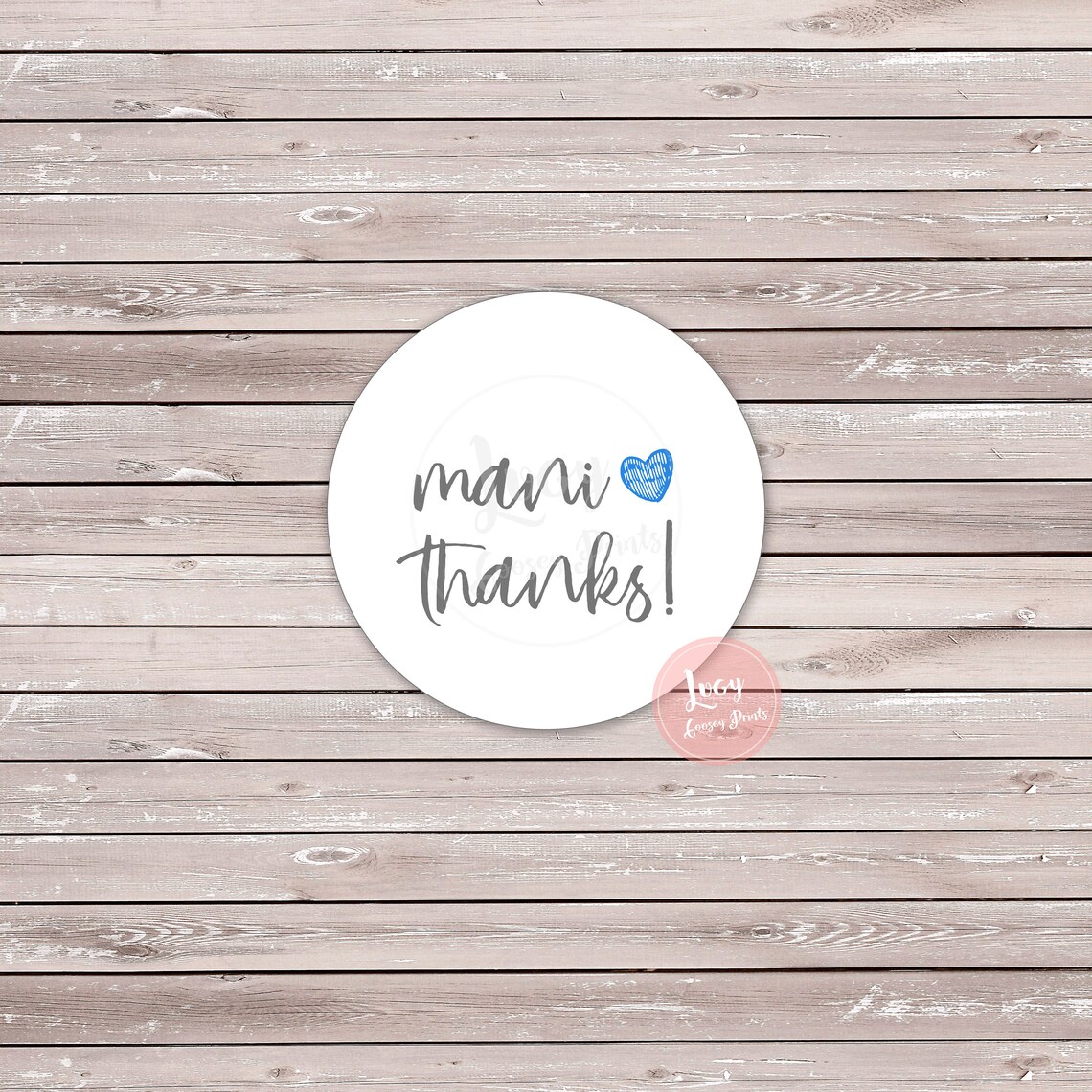 Mani Thanks Printable Favor Tag, Instant Download, Party Favor - Etsy