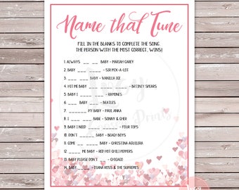 Name That Tune Printable Game Instant Download Baby Shower | Etsy
