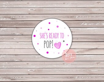 Ready to Pop Printable Tag, Instant Download, Baby Shower / Baby ...