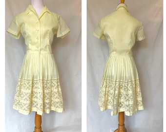 50s Day Dress with Lace Skirt