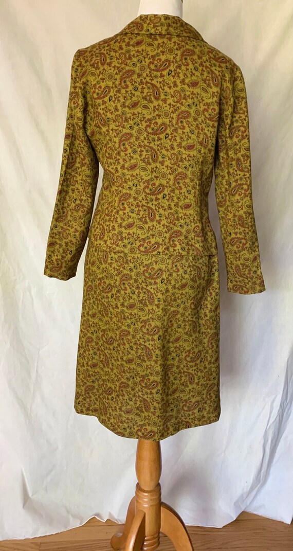 1960s Paisley Skirt Suit Set - image 4