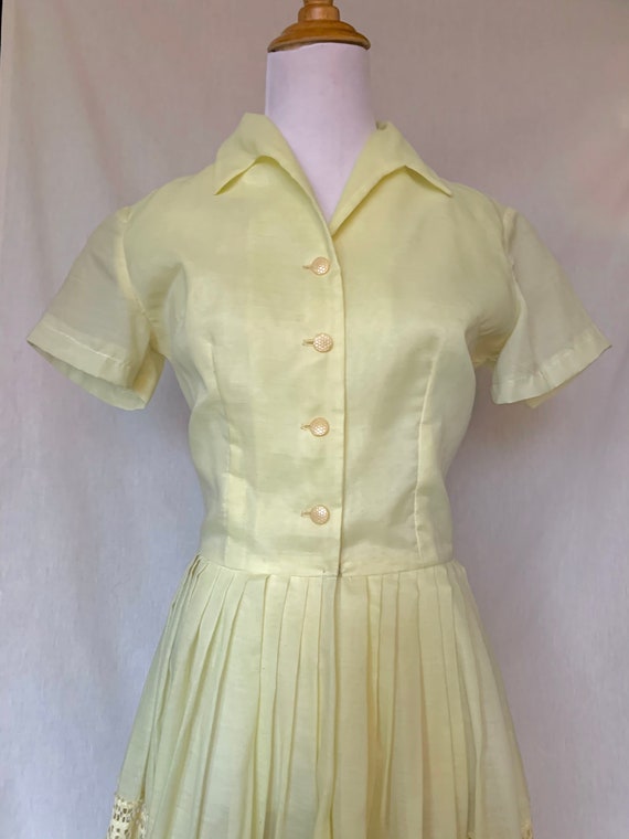 50s Day Dress with Lace Skirt - image 4