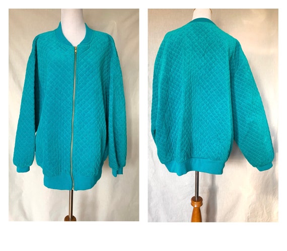 1980s Quilted Velour Jacket