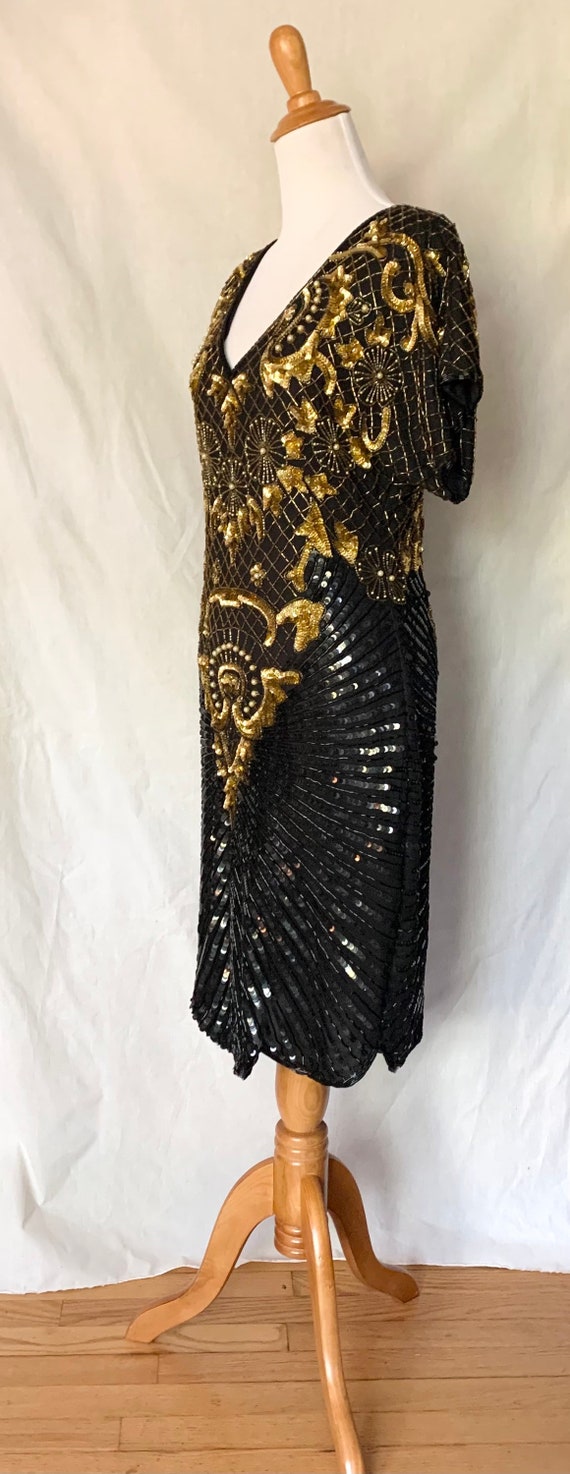 Laurence Kazar Sequined Cocktail Dress - image 3