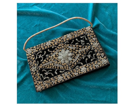 1950s Zardozi Clutch - image 1