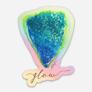 Fluorite Crystal Holographic Sticker