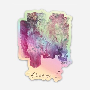 Kunzite Crystal Holographic Sticker