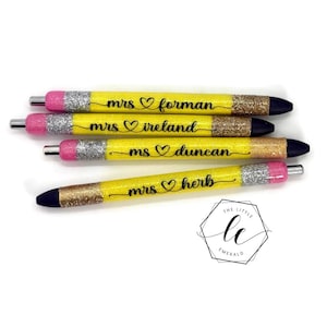 Penna a matita, penna a matita glitterata, penna gel Papermate Inkjoy, penne glitterate, regalo per insegnanti, penna personalizzata, penna personalizzata, apprezzamento per gli insegnanti