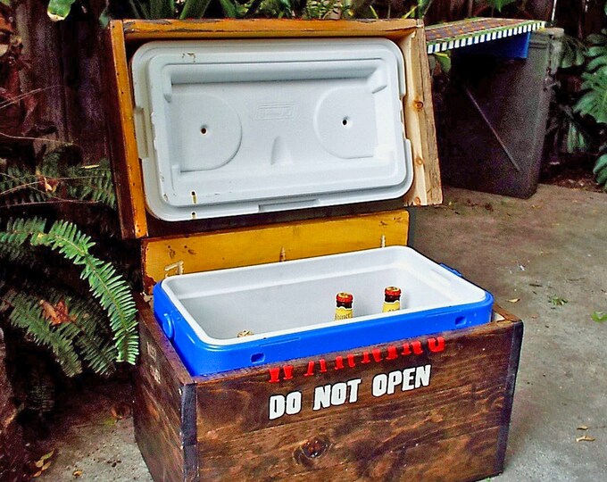 Hidden Wood Ice Chest Cooler Etsy