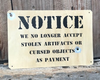 Disney Trader Sam's inspired Sign: Cursed Objects