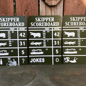 Skipper Scoreboard - Disneyland Jungle Cruise Inspired Metal Sign