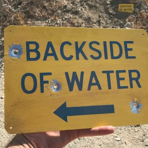 Backside of Water Disneyland Jungle Cruise Inspired Metal Sign. image 5