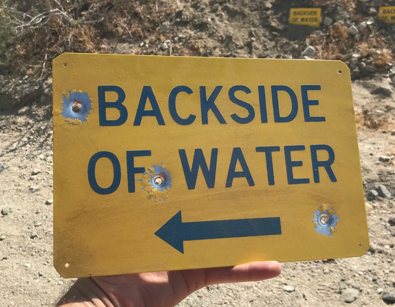 Backside of Water Disneyland Jungle Cruise Inspired Metal Sign. image 5