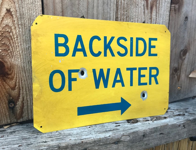 Backside of Water Disneyland Jungle Cruise Inspired Metal Sign. image 2