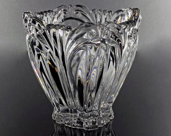 Crystal Oval Bowl Oneida Crystal Scalloped Edge Made in Etsy