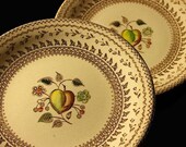 Johnson Bros Old Granite Fruit Sampler Bread and Butter Plates Set of 2