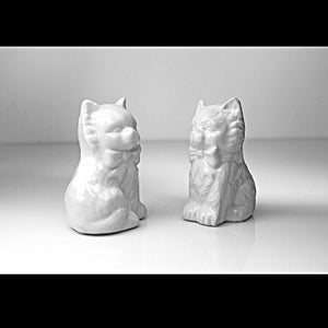 White Cat Figurines, Cat Statues, Animal Art, Animal Statue, Collectible, Cat Lovers Gift