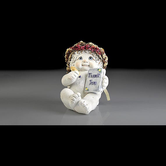 Dreamsicles Love Notes Thank You Figurine, Kristin Haynes Angel Figurine, 1998 Cast Art