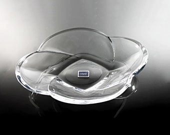 Mikasa Crystal Oval Bowl, Petals, Clear Glass, Centerpiece, Display, Fruit Bowl, Giftware