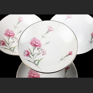 Fruit Bowls, Royal Court, Carnation, Pink and White, Dessert Bowls, Set of 4