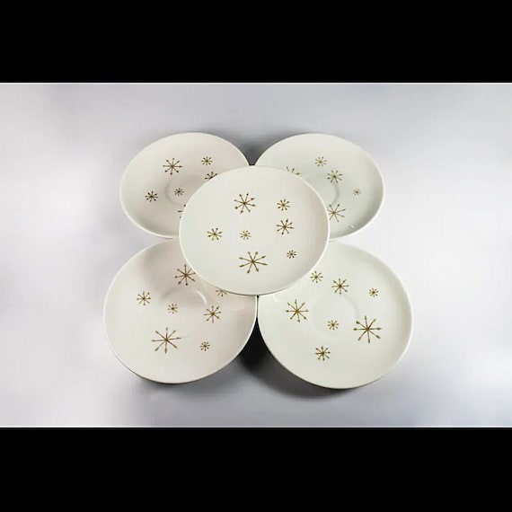 Saucer, Royal China (USA), Crystal Pattern, Gold Star Pattern, (Saucer Only No Cups)