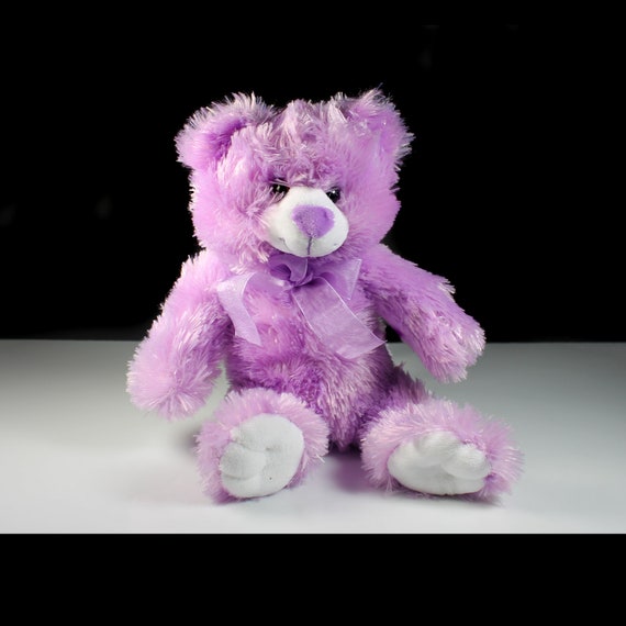 Purple Bear Stuffed Animal, Burton+Burton, 14 Inch, Plush, Collectible, Nursey Decor, Home Decor