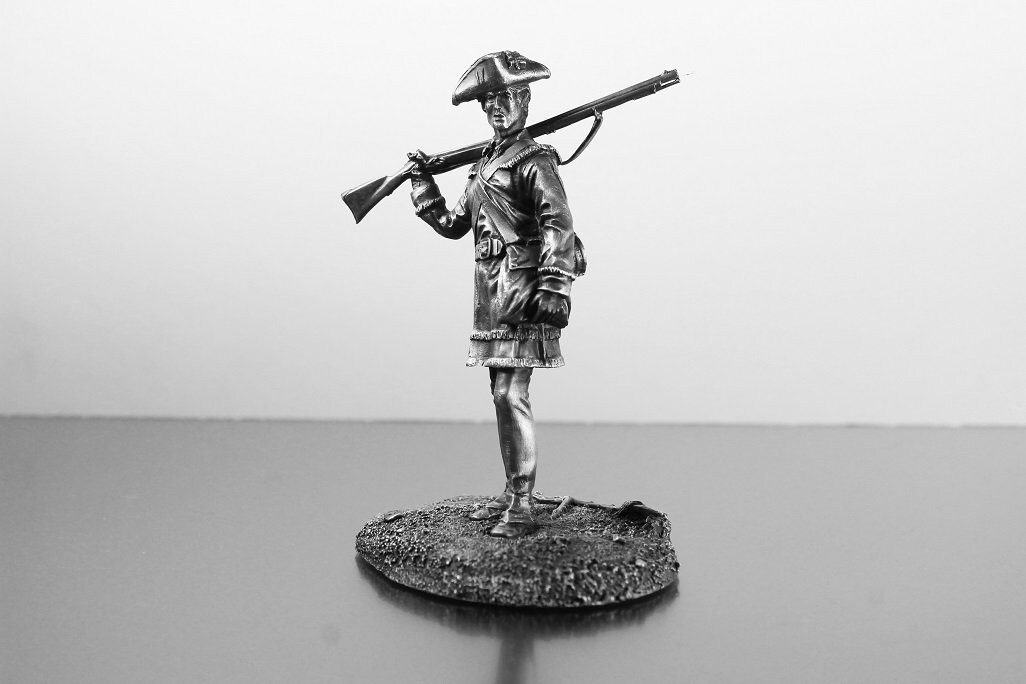 Pewter Sculpture, The Franklin Mint, North Carolina Private, American