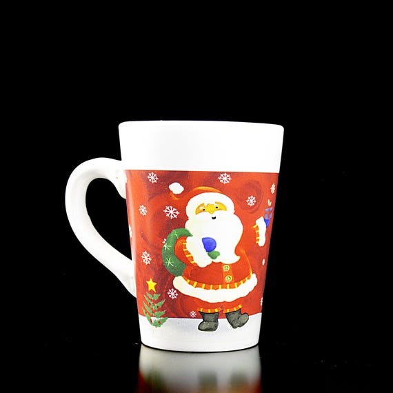 Festive Royal Norfolk Christmas Mug - Santa & Snowman Design - 12 oz Holiday Stoneware - Dishwasher and Microwave Safe Coffee Mug