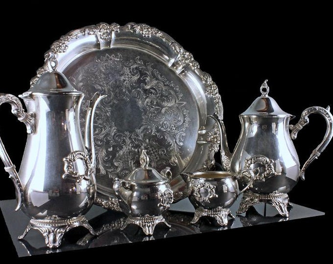 Silver Plated Coffee/tea Set, Viners Silver Plate, 6 Piece Tea Service