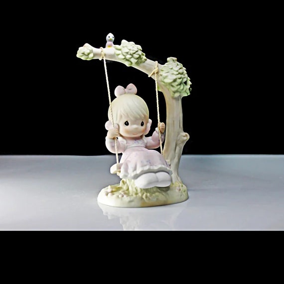 Enesco Precious Moments Figurine, My Warmest Thoughts Are You, Retired, 7 Inch, 1991 Collectible, Giftware