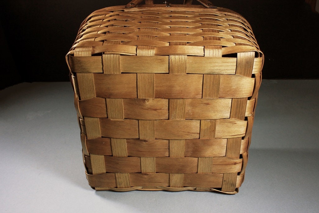 Peck Wood Basket w/Handle (50 pack) - Glacier Valley Enterprises