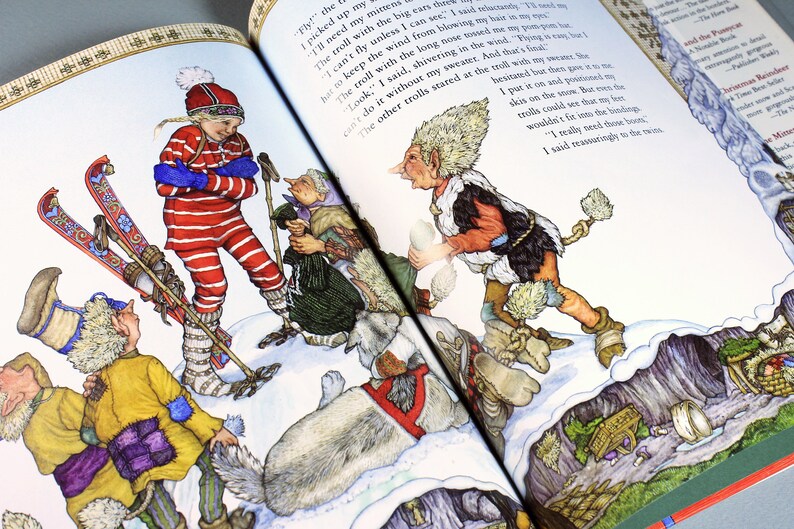 Children's Hardcover Book Trouble with Trolls Jan Brett | Etsy