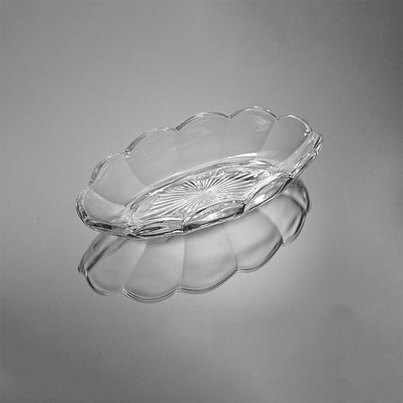 Antique EAPG Paneled Glass Pickle Dish, Relish Tray, Circa 1910