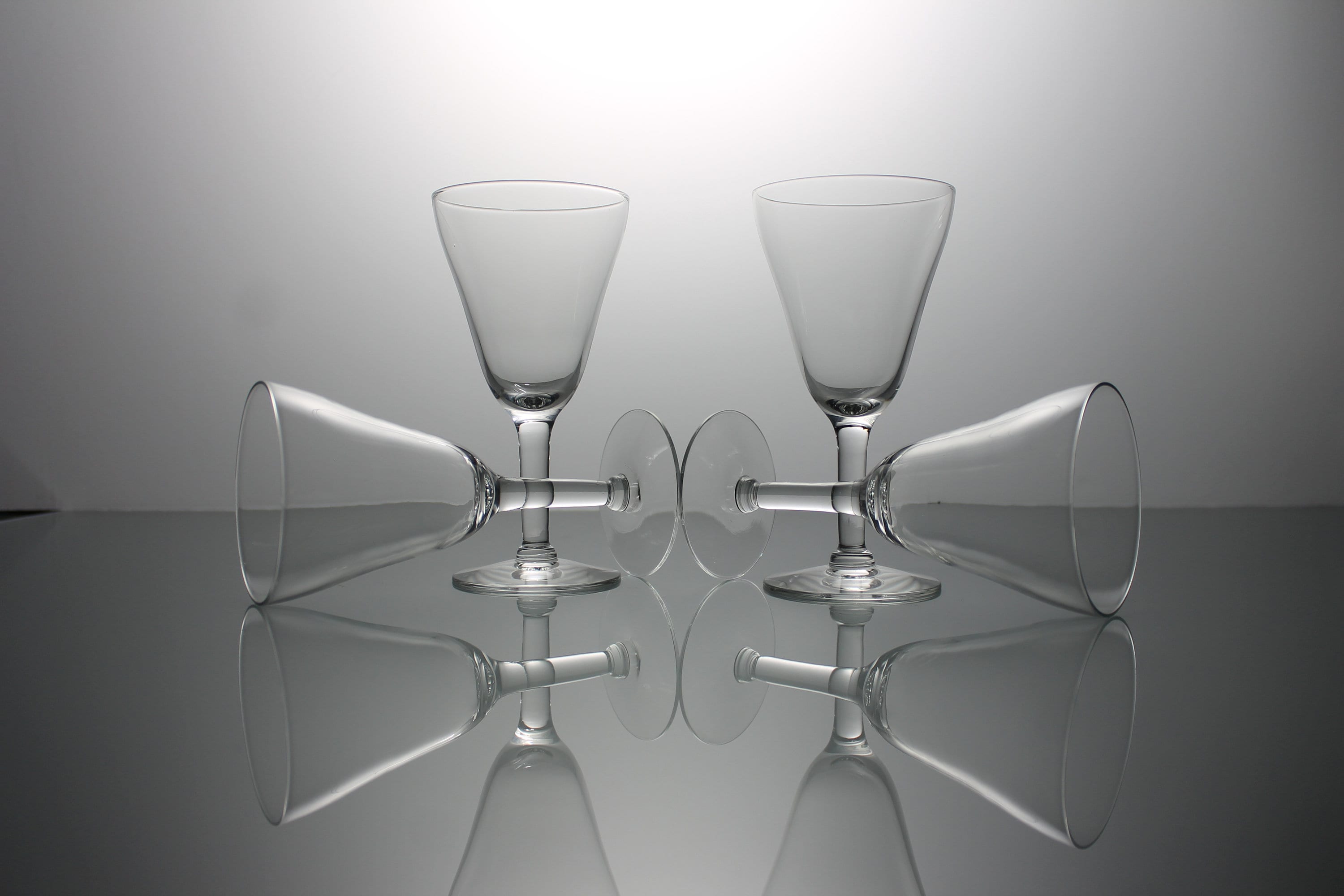 Sherry Glasses, Clear Glass, Set of 4, Glassware, Barware