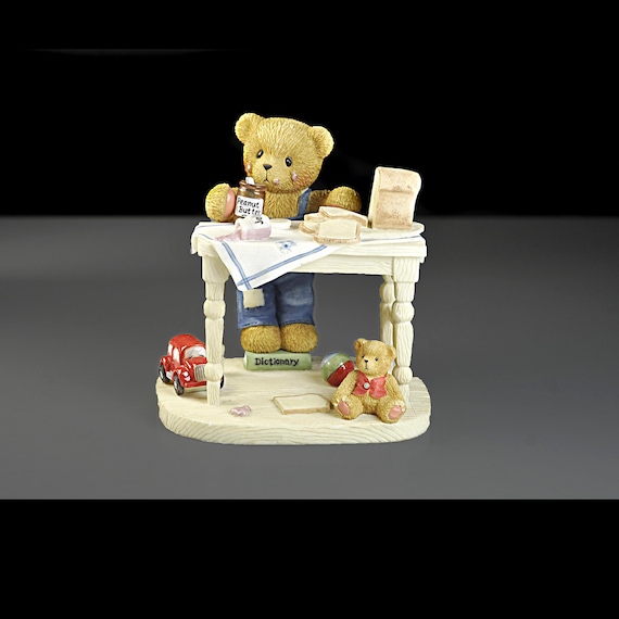 1999 Cherished Teddies Fred Figurine, Best Thing Since Sliced Bread, Enesco Collectible Fred Bear