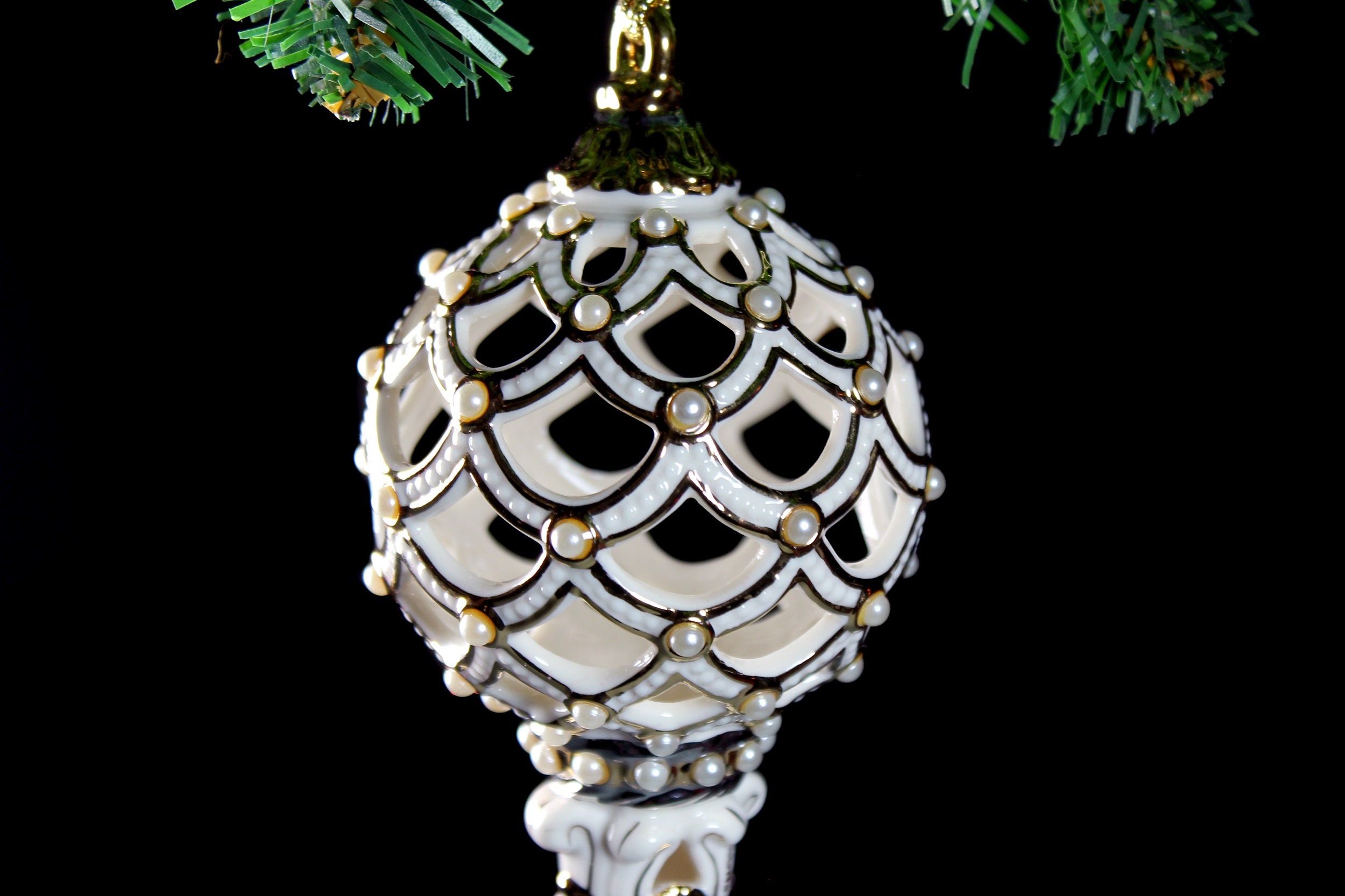 Lenox Christmas Ornament, Florentine and Pearls, Spire Ornament