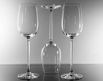 Tall Crystal Wine Glasses, Schott Zwiesel, Eve, Set of 3, Barware, Signed